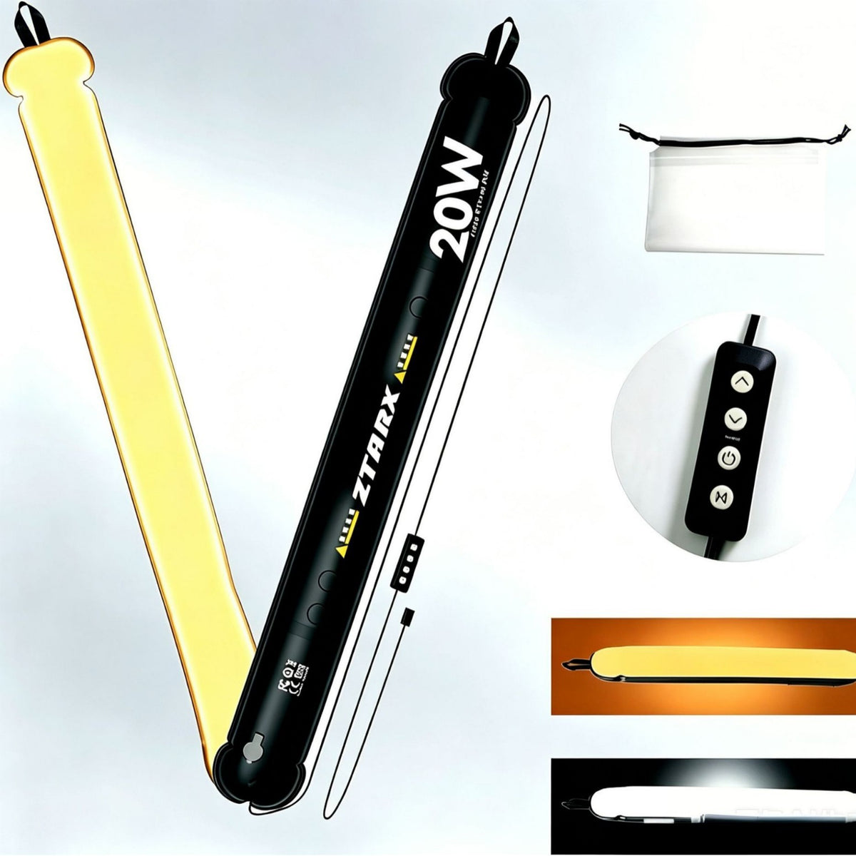 Lampe gonflable pliable pour camping et éclairage d’urgence