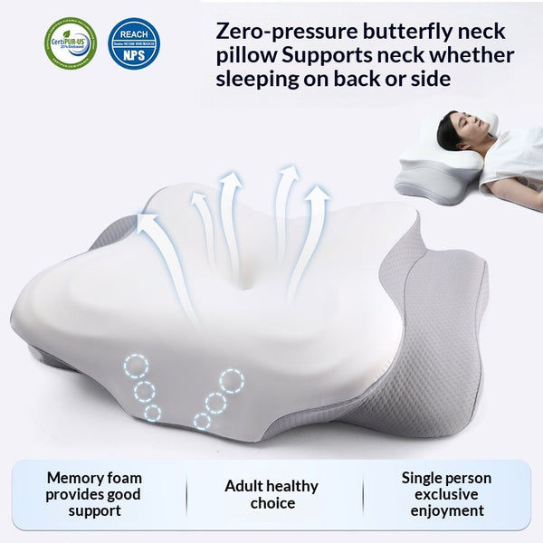 Oreiller en mousse à mémoire de forme à rebond lent – Soutien cervical pour dormeurs de côté – Noyau intérieur