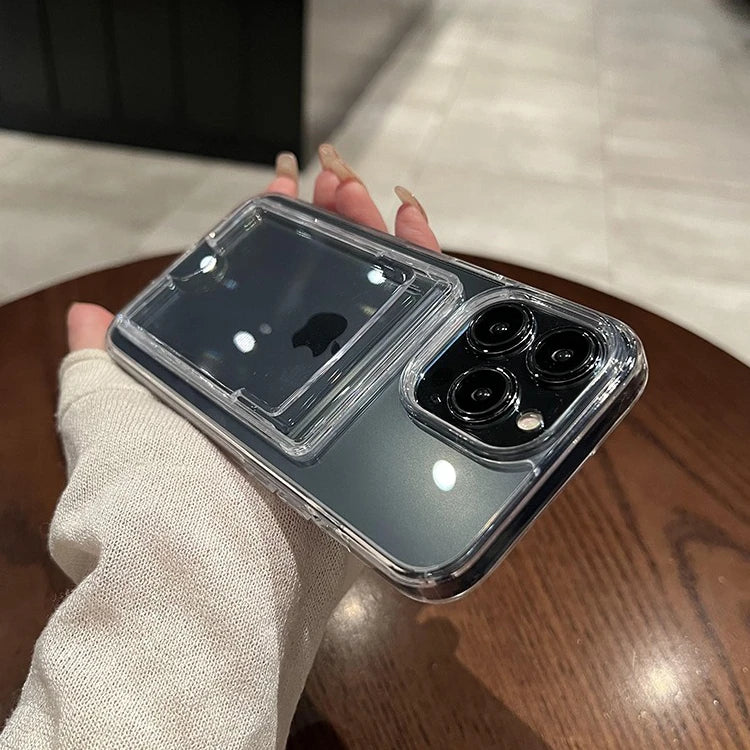Coque iPhone transparente avec porte-cartes — Protection & Style
