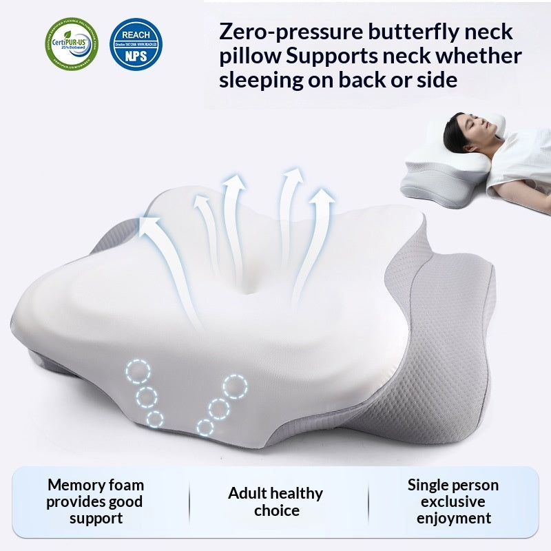 Oreiller en mousse à mémoire de forme à rebond lent – Soutien cervical pour dormeurs de côté – Noyau intérieur