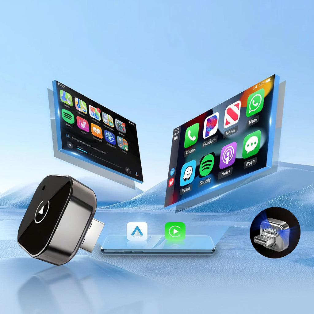 Adaptateur CarPlay & Android Auto Sans Fil — Plug & Play
