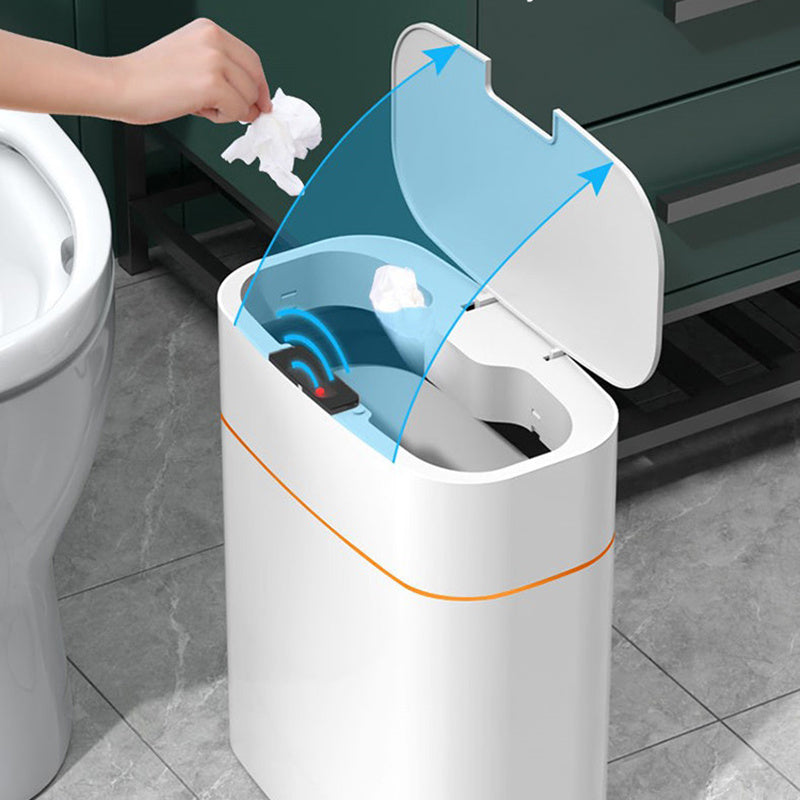 Poubelle intelligente avec couvercle pour chambre, salon et cuisine – Boîte de stockage compacte et automatique